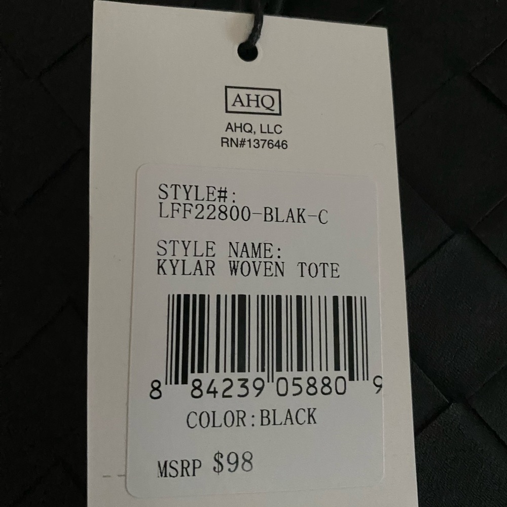 NWT London Fog Kylar Woven Tote - Picture 5 of 11